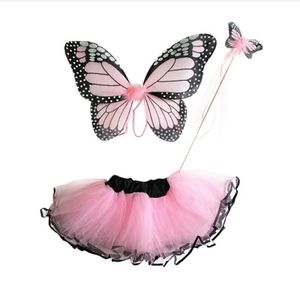 Pink Monarch Butterfly dress-up set Little Girls